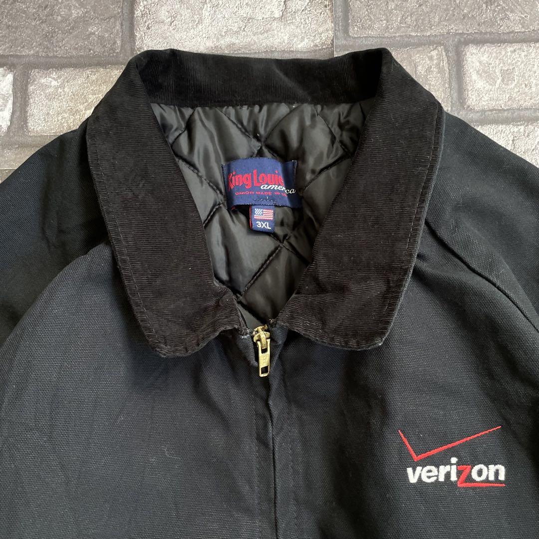 USA 90's duck jacket corduroy black 3xl