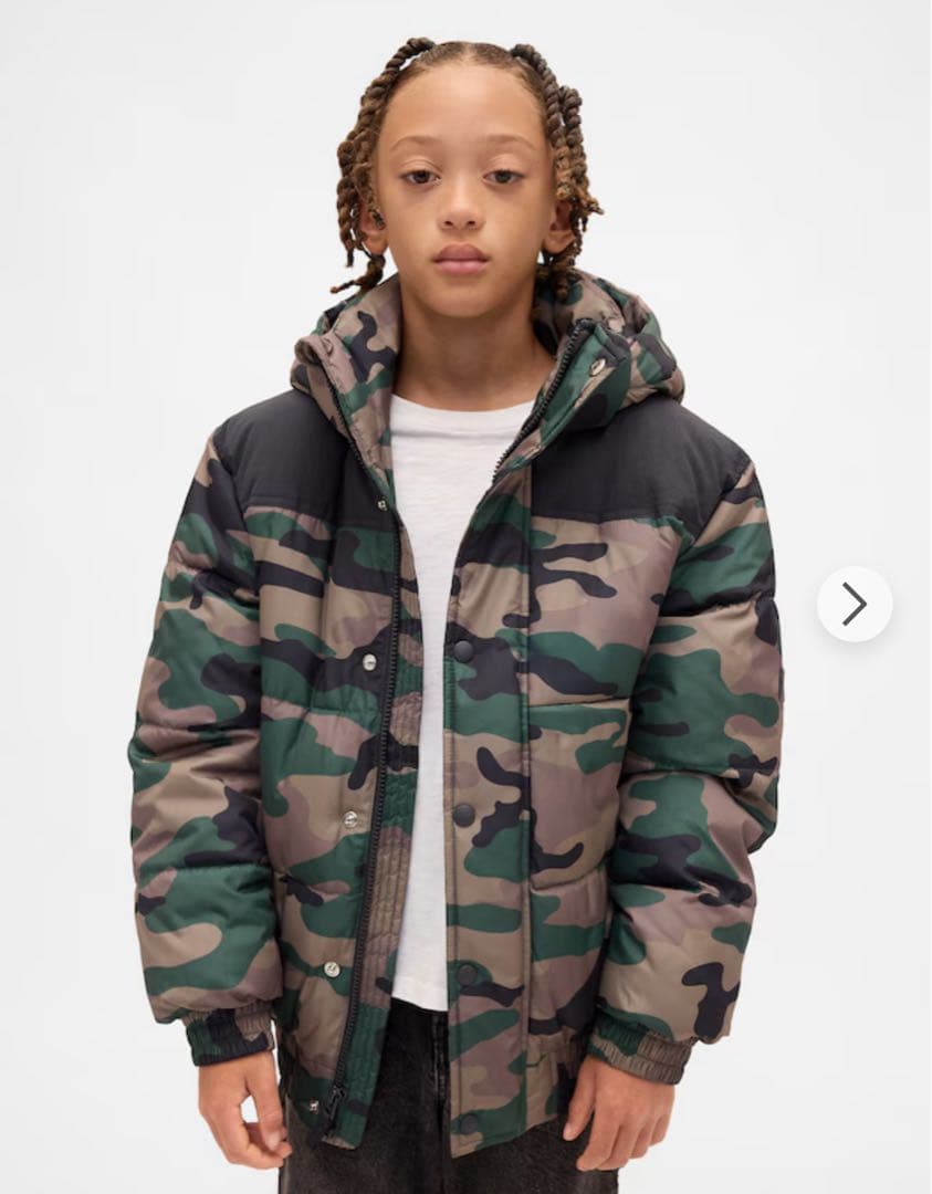 パファージャケット　GAP ギャップ　迷彩　ダウンアウター