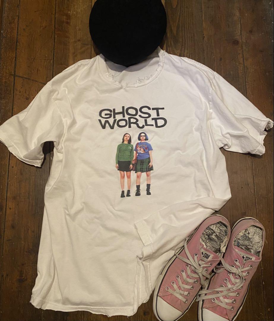 01s 映画 GHOST WORLD Tシャツ XL 白 ダメージ古着