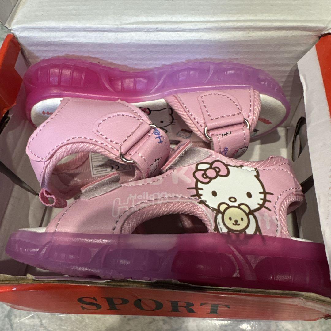★激カワ★ 4色【PINK】ロゴサンダル♡ VIBGYOR サンダル 「Sanrio」サンリオハローキティアニマル日本