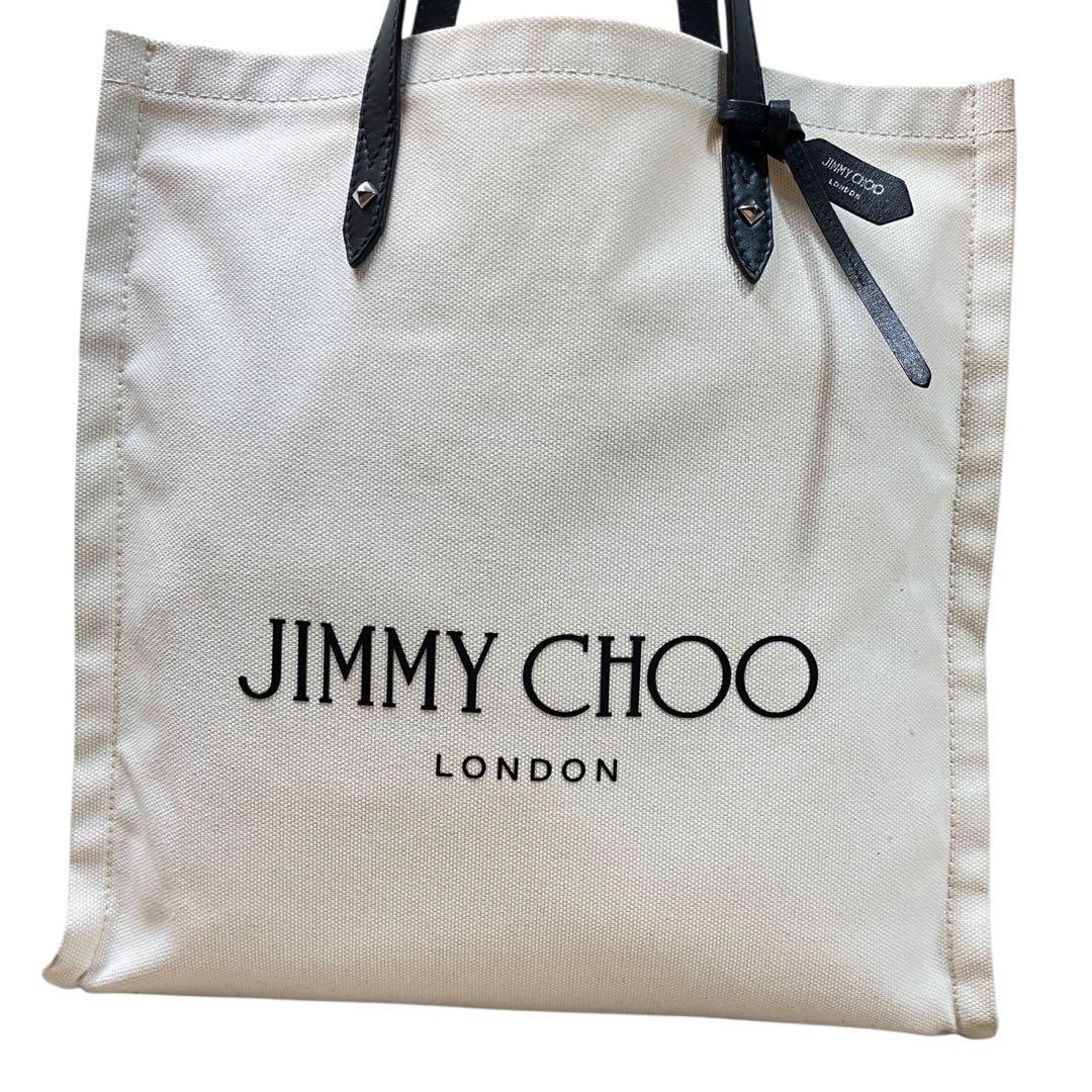 JIMMY CHOO ジミーチュウ トートバッグ 肩掛け 大容量　A4 デカロゴ