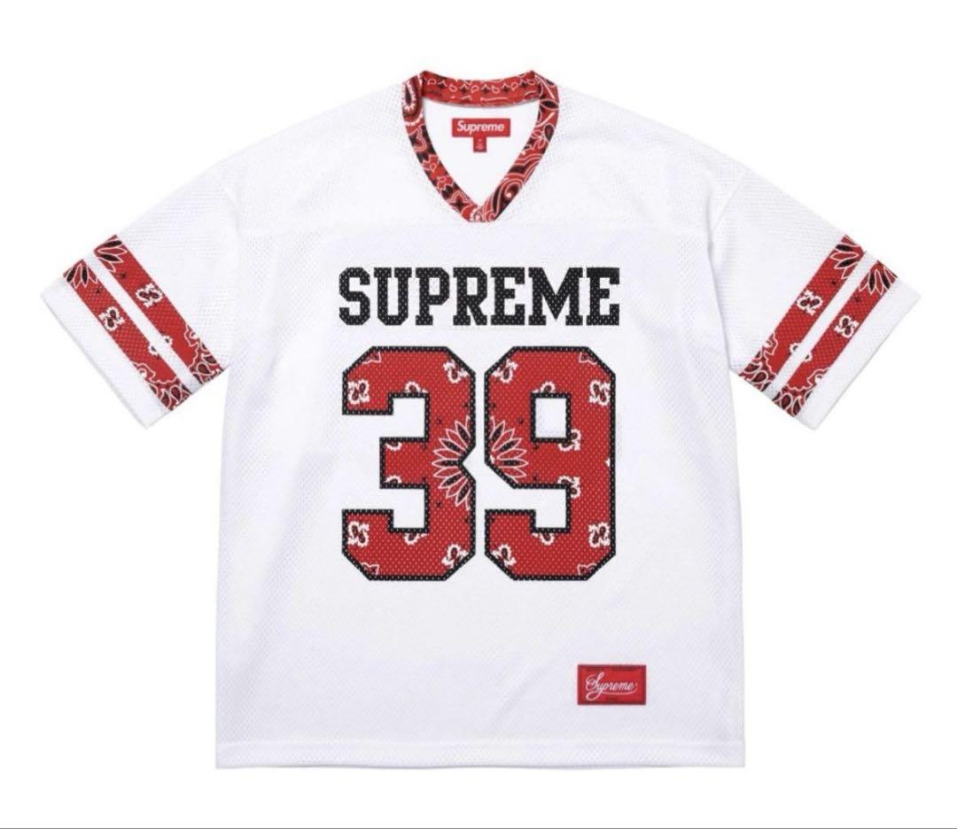トップス Supreme Bandana Football Jersey \"Black Supreme Bandana Football Jersey Black – PIECES