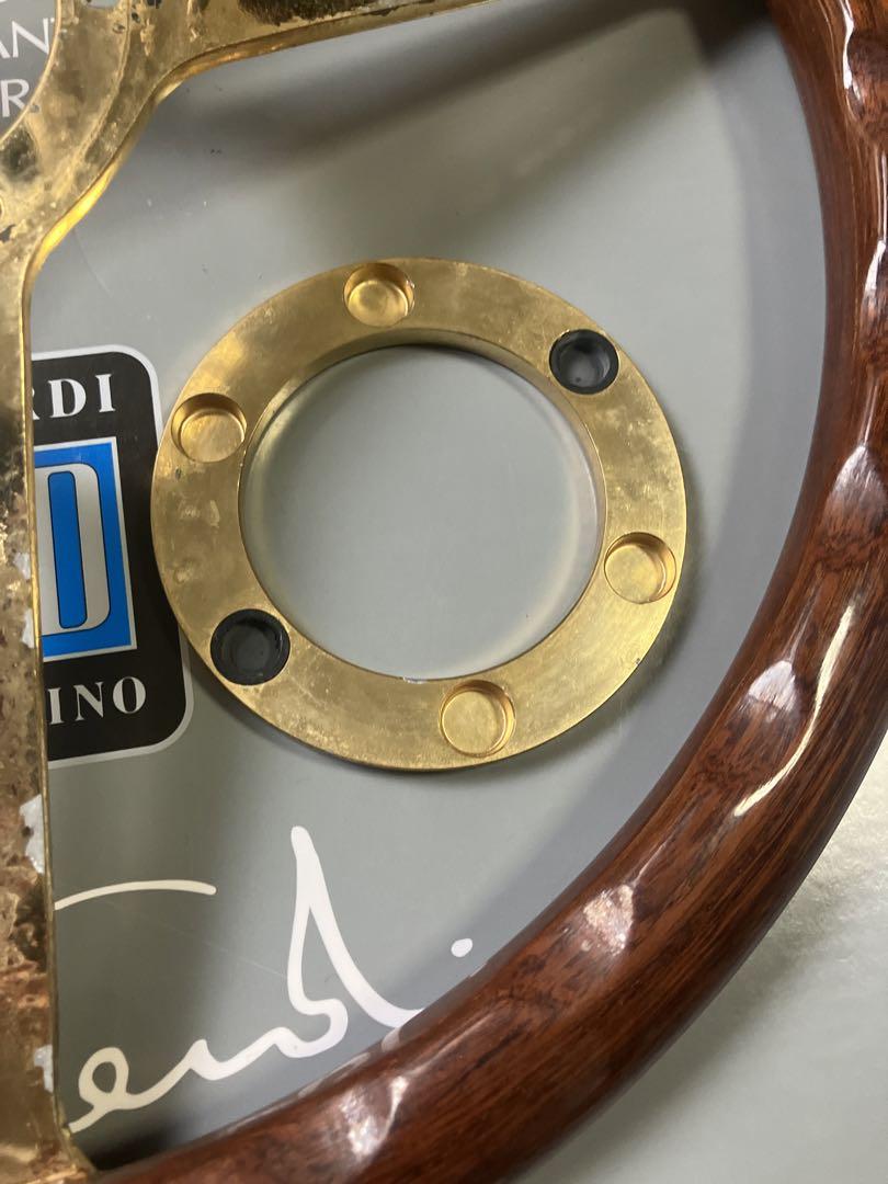 ナルディ 正規品 NARDI クラシック ウッド 廃盤ゴールド ステアリング