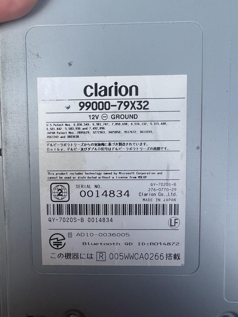 SUZUKI純正　Clarion GCX710 メモリーナビ