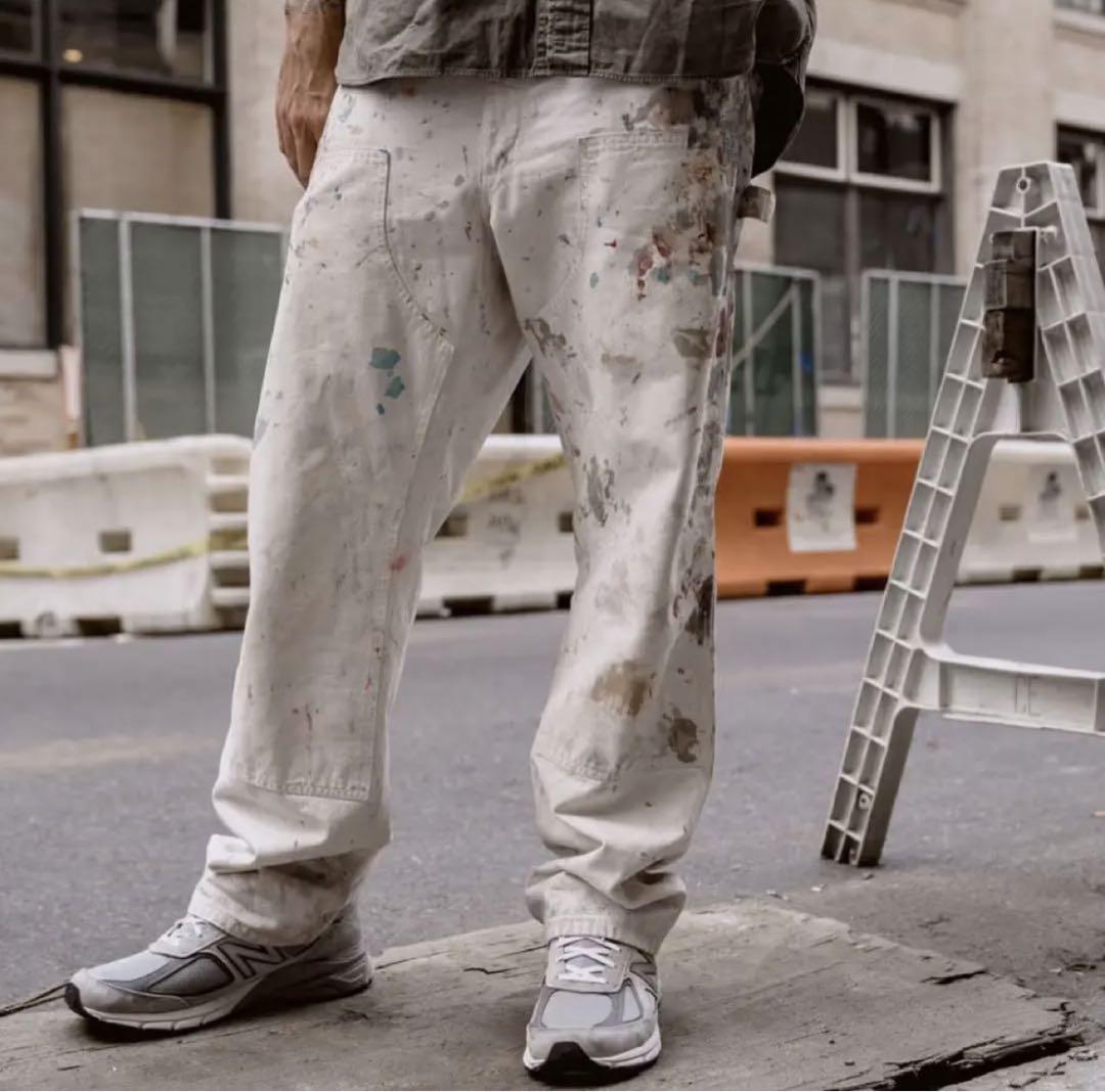 DICKIES ペンキ グランジ ホワイト ペインターパンツ W38 DICKIES ペンキ グランジ ホワイト ペインターパンツ W38
