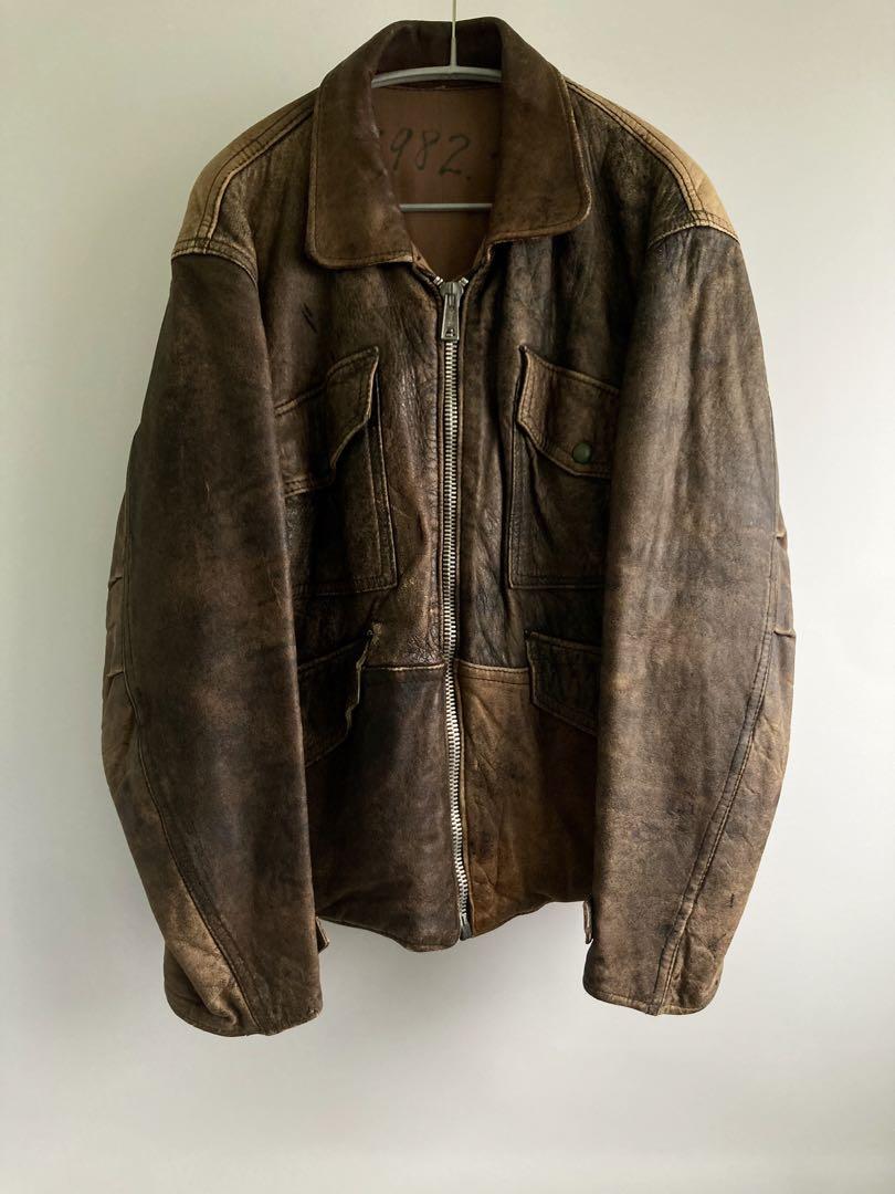 ジャケット・アウター 80s Euro Vintage Leather Flight Jacket