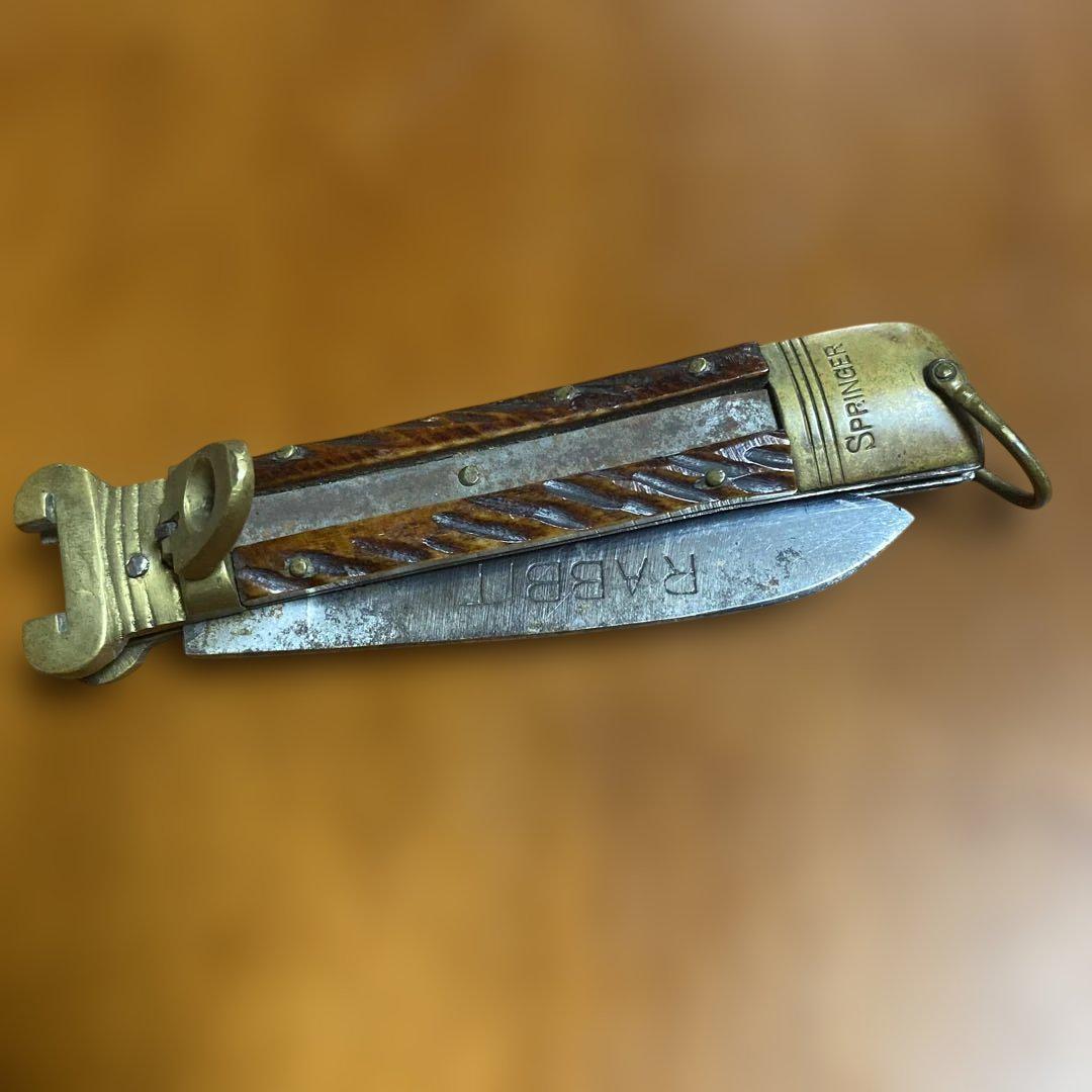 RABBITspringer knife 折りたたみ飛び出しナイフ　ヴィンテージ