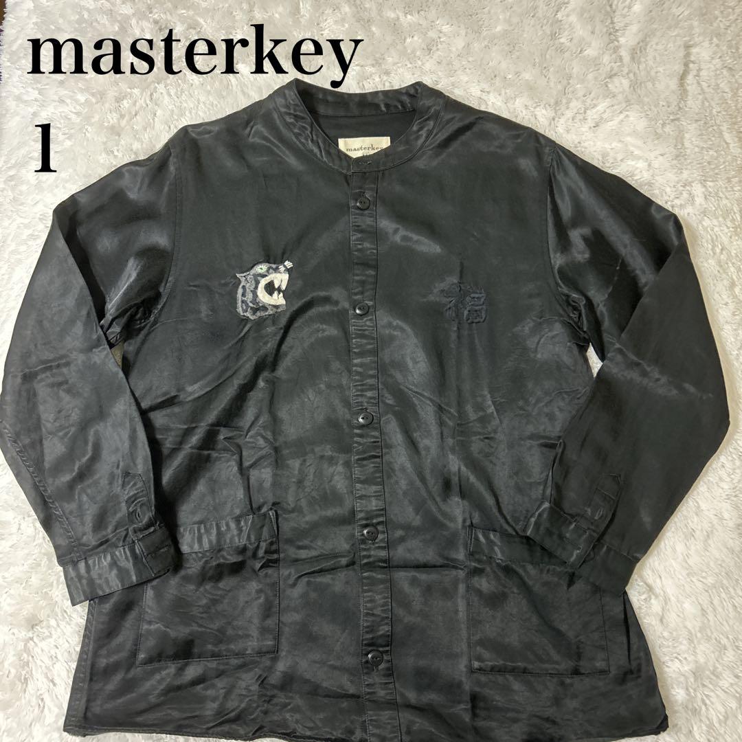 マスターキー、masterkey、レーヨンベトシャツ、ベトジャン、スカジャン 黒