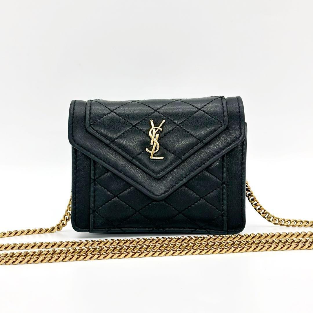 美品 SAINT LAURENT サンローラン ショルダーバッグ ミニ チェーン