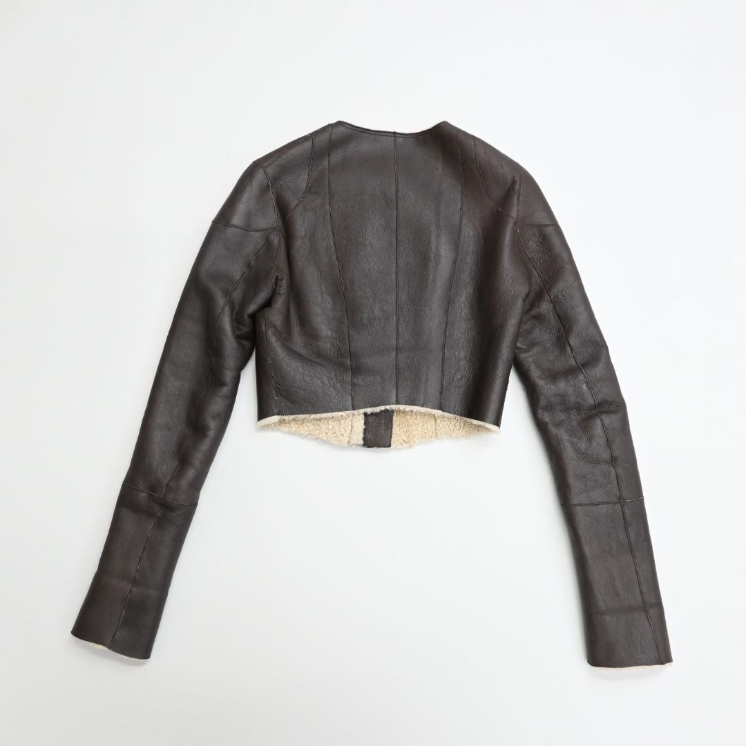 ■ 47279★年 セリーヌ リバーシブル ムートンジャケット ノーカラー ■ 47279★年 セリーヌ リバーシブル ムートンジャケット ノーカラー