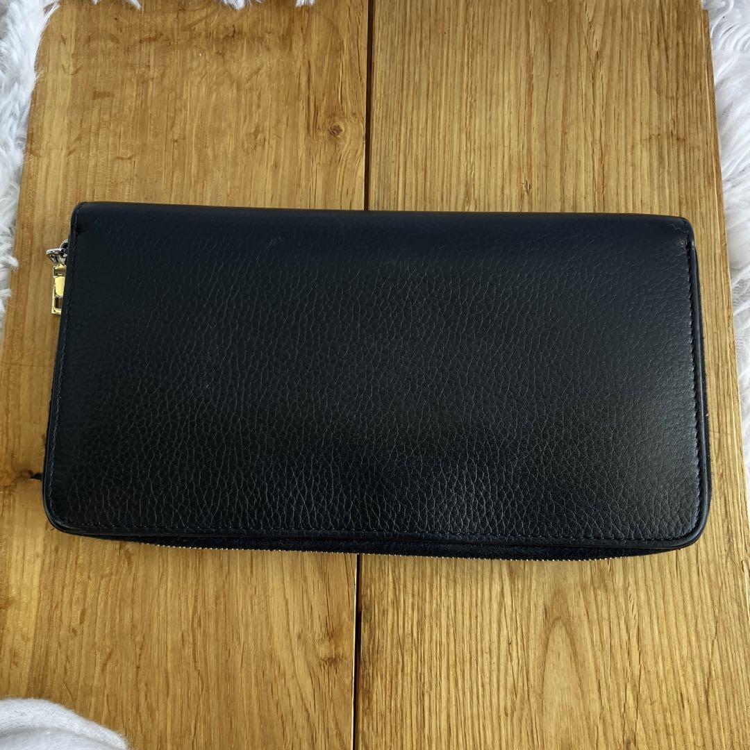 セリーヌ CELINE 長財布 フィービー期 黒 黄 ラウンドファスナー