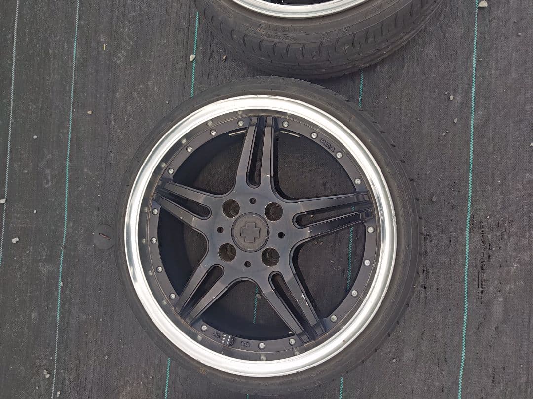 16インチ バリ山　引っ張りタイヤ　ブラックホイール ワゴンR　ムーヴ　などに