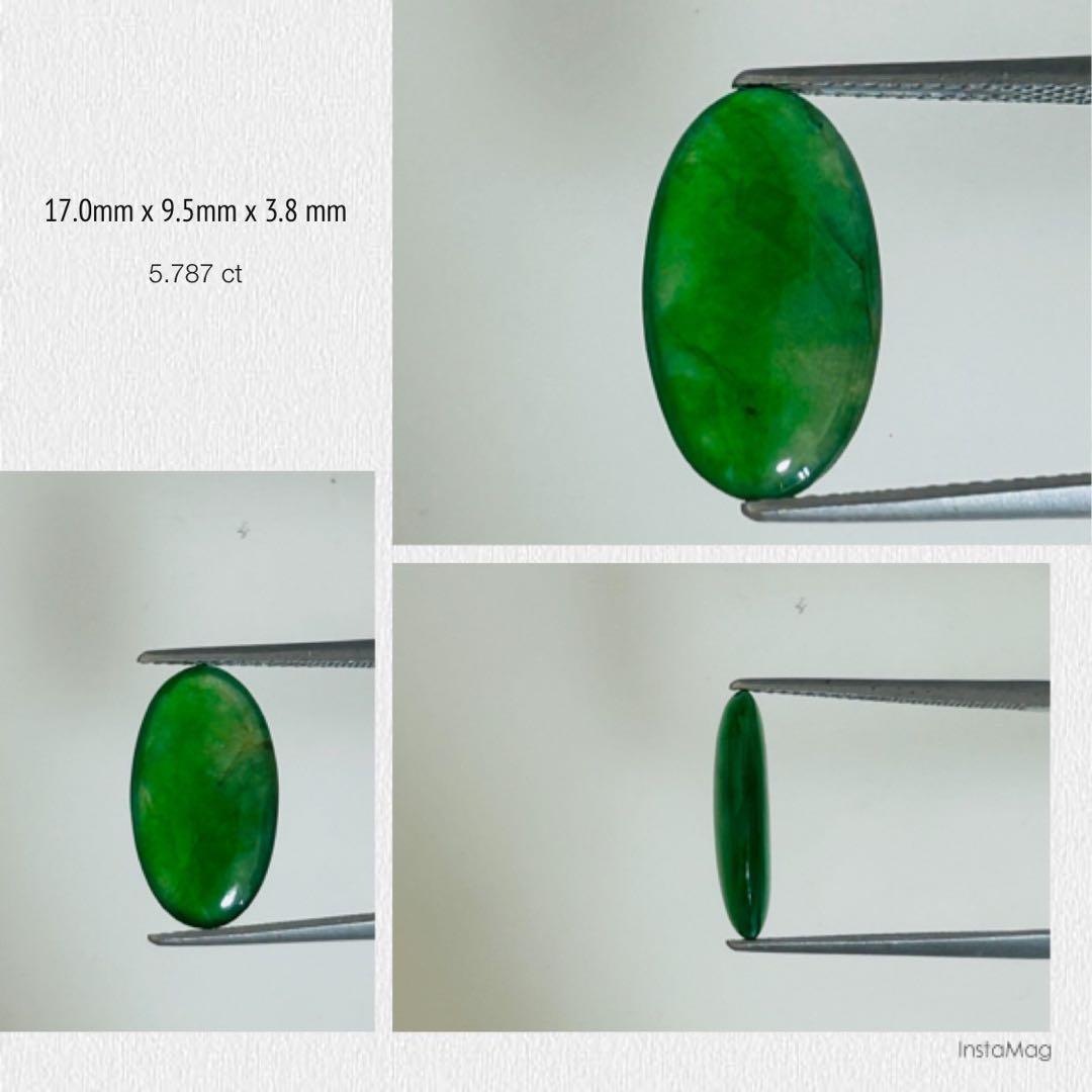 M0726-5)ミャンマー産天然翡翠(ジェダイト) 5.787ct - メルカリ