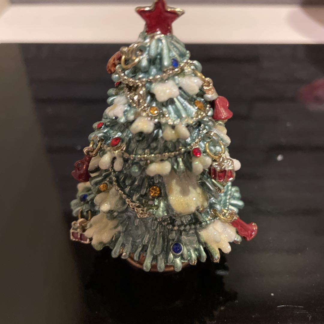 クリスマスツリー ピィアースジュエリーボックス小物入れアンティーク