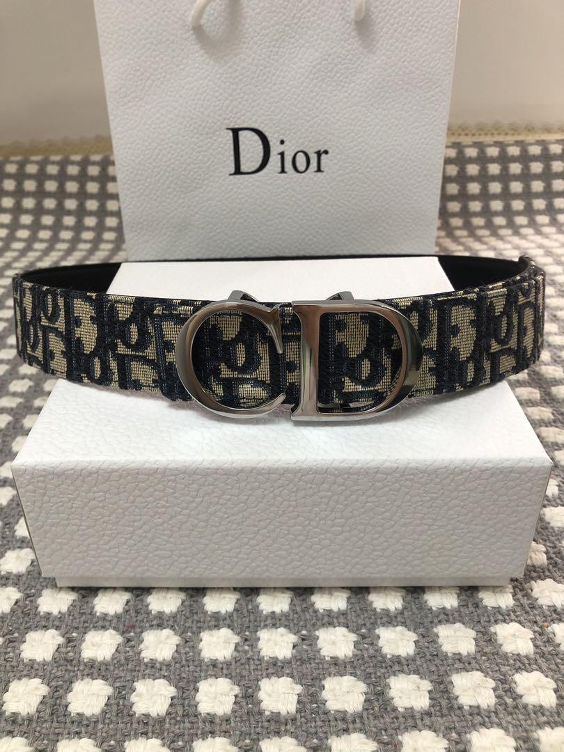 クリスチャンディオール ベルト CD銀色バックル　100cm Dior