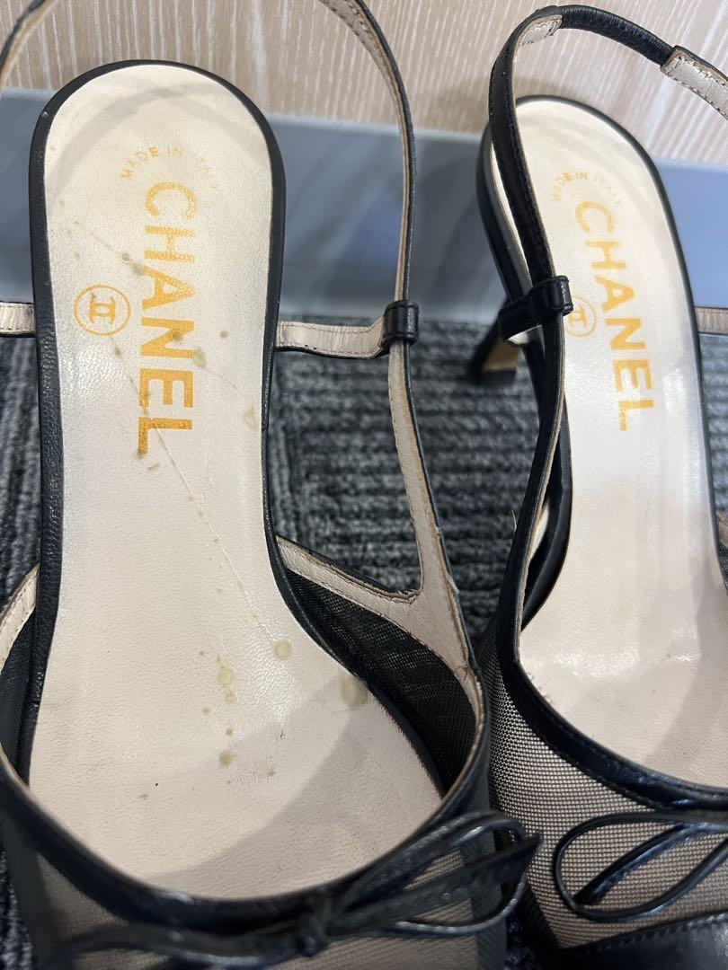 CHANEL メッシュ パンプス 黒