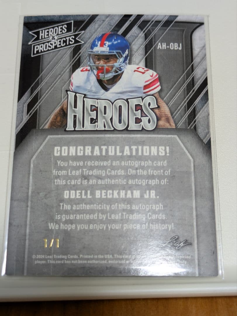Odell Beckham Jr. NFL 直筆サイン auto 1|1シリ♥に近い YUZUMIYA_COM