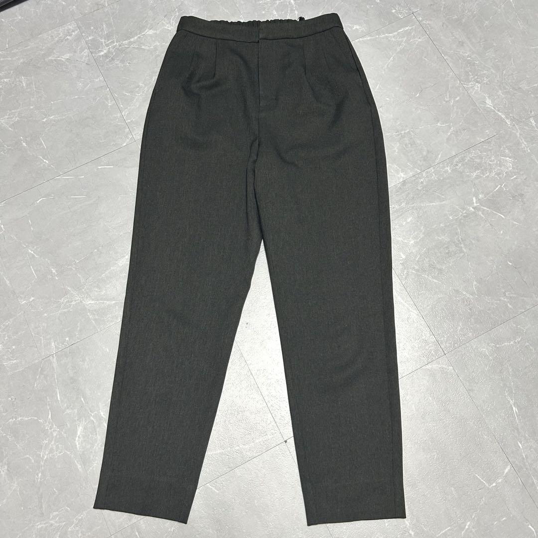 【スーツセレクト】レディース パンツ スーツ セットアップ ノーカラー 4S