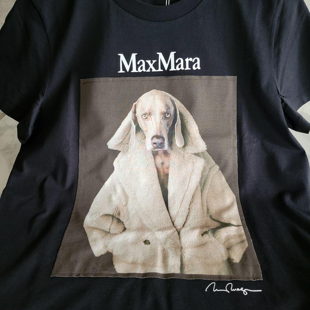 ★新品未使用★Max Mara ウェグマンプリント Tシャツ ブラックXS