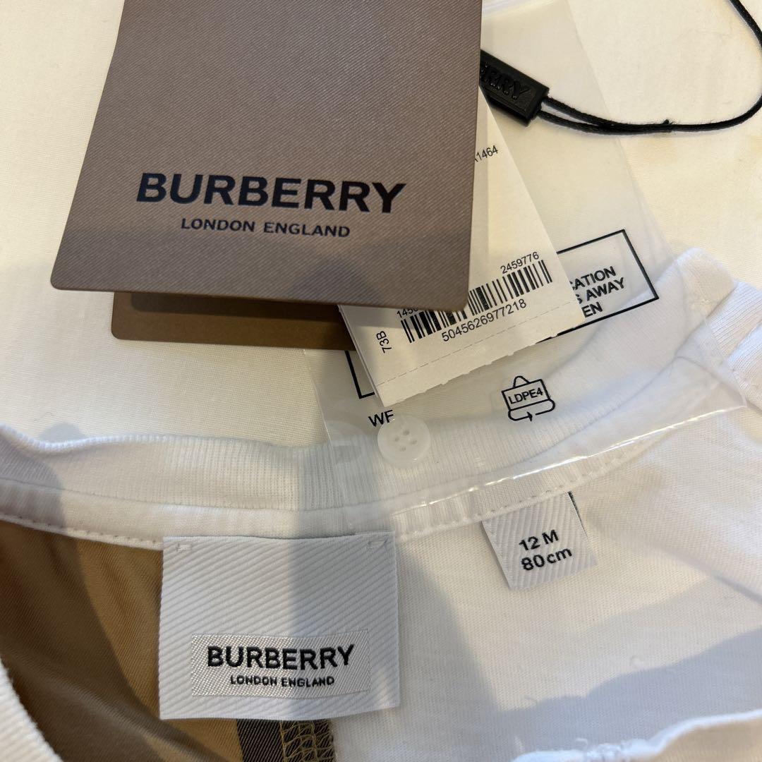 BURBERRY チェック柄ロンパース 12M