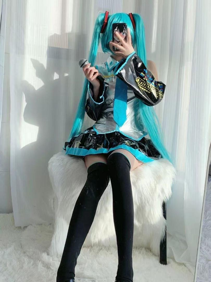 新品 初音ミク コスプレ衣装 マイク付き