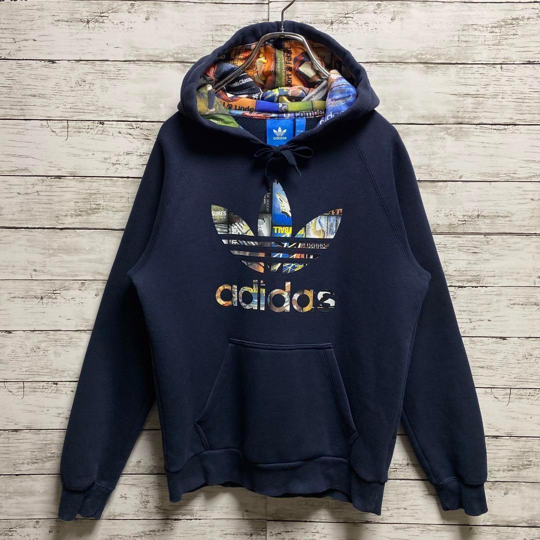 P167【美品】アディダス　ビッグロゴ　レア　土屋太鳳着用　パーカー