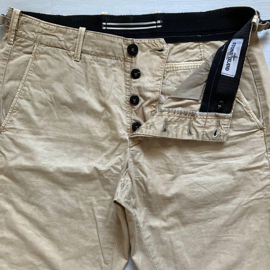 STONE ISLANDS W31 ベージュカラー ミリタリーバギーショーツ