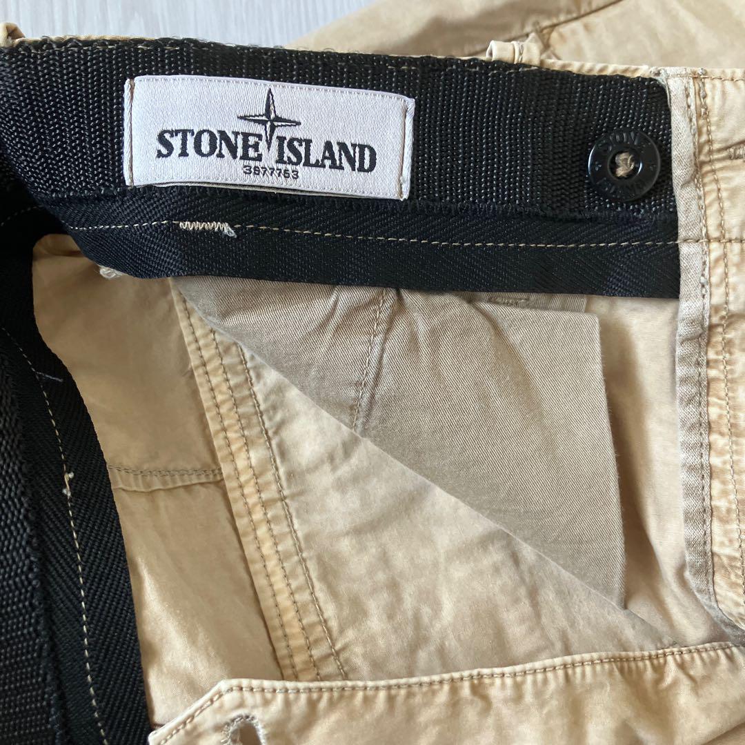 STONE ISLANDS W31 ベージュカラー ミリタリーバギーショーツ