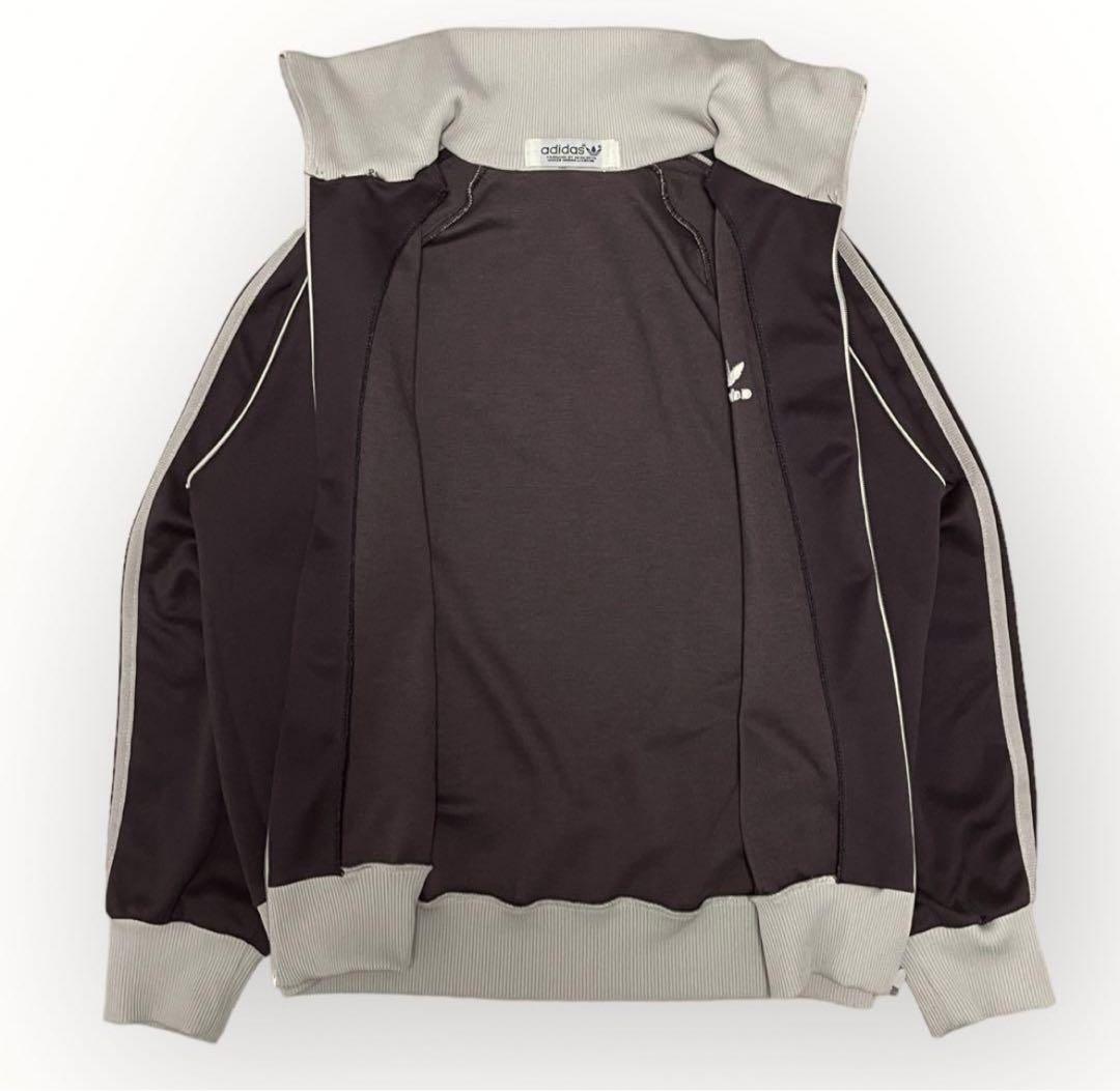 80s adidas デサント製 トラック ジャージ ジャケット 在原