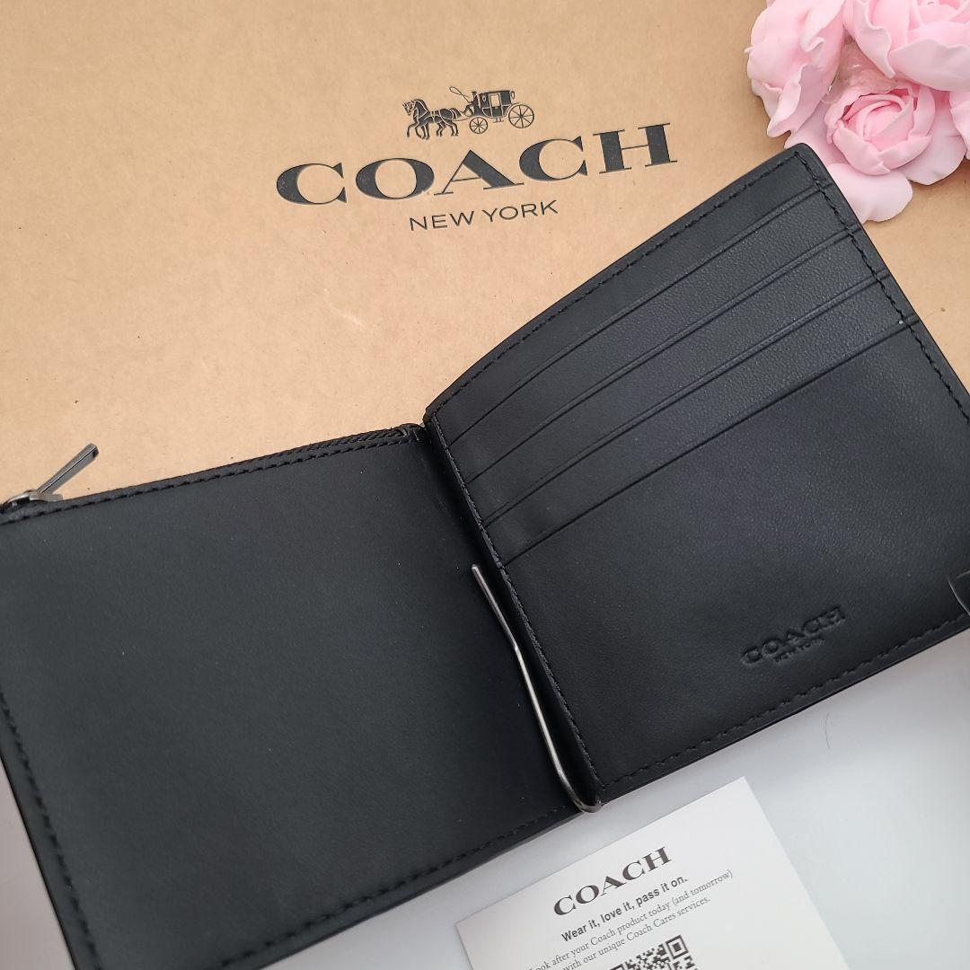新品　COACH　コーチ　マネークリップ　財布　正規品