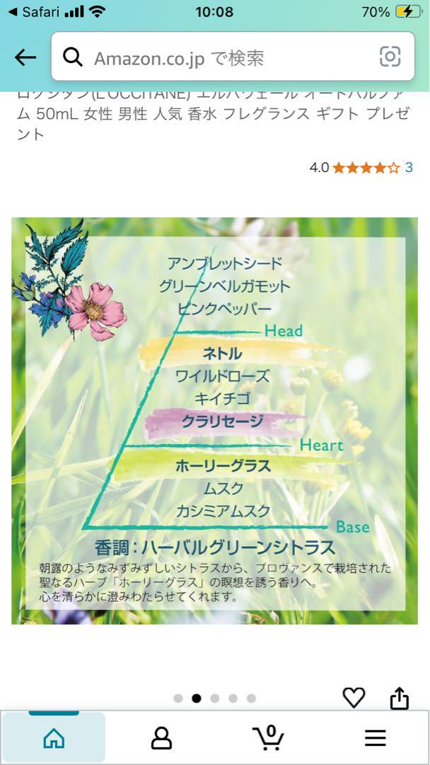 新品未開封　ロクシタン エルバヴェール オードパルファム 50ml