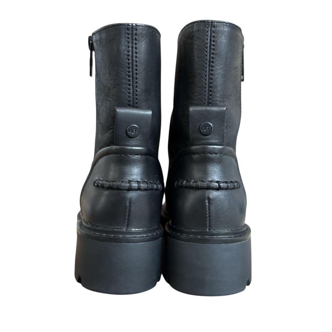 美品✨ UGG アグ ショートブーツ ポーク (23㌢) サイドジップ 厚底 黒 美品✨ UGG アグ ショートブーツ ポーク (23㌢) サイドジップ 厚底 黒