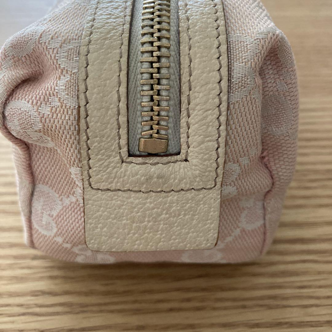 GUCCI ピンク ポーチ GUCCI グッチ GGキャンバス アクセサリー ポーチ ピンク