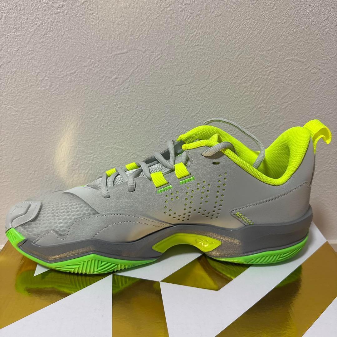 【第1位獲得！】 新品 NIKE ジョーダンワンテイク4PF バッシュ グレー 蛍光色 シューズ(男性用)