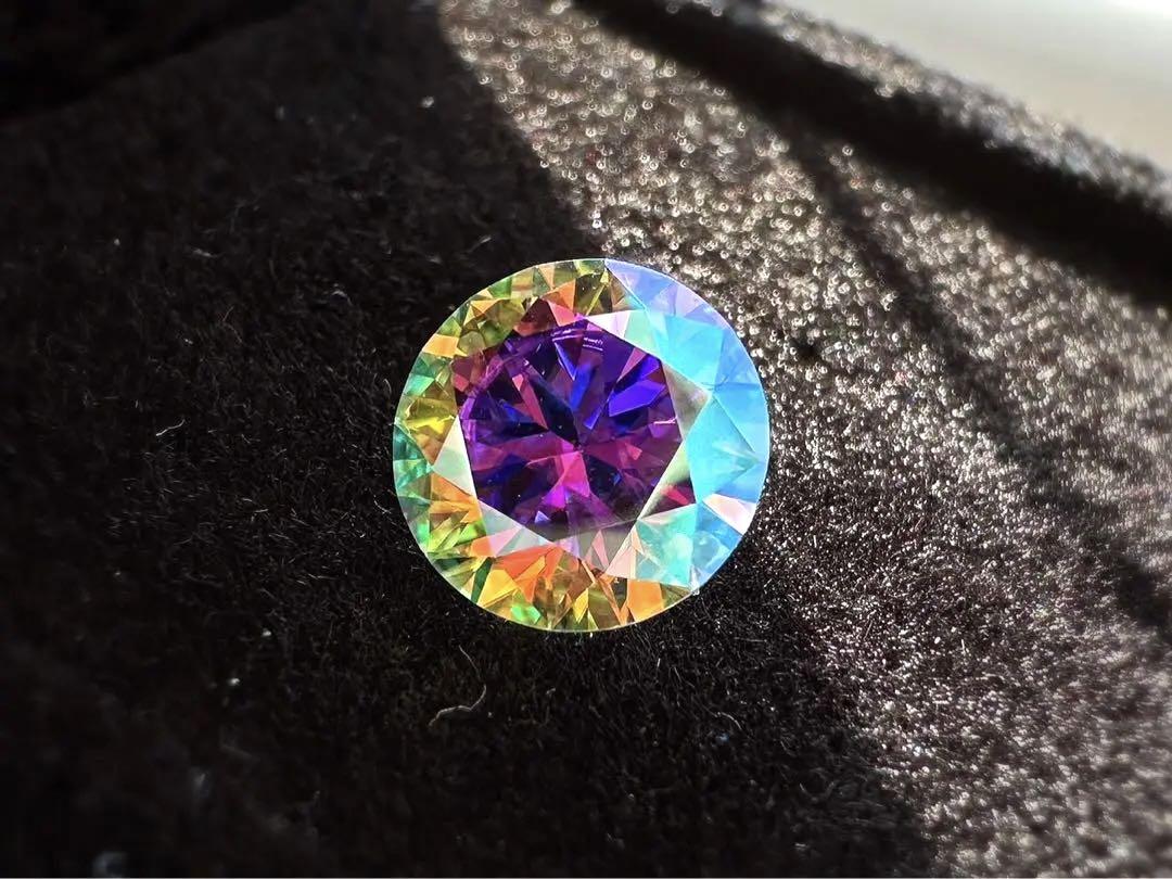 モアサナイト オーロラ 2.0CT 8.0mm ルース