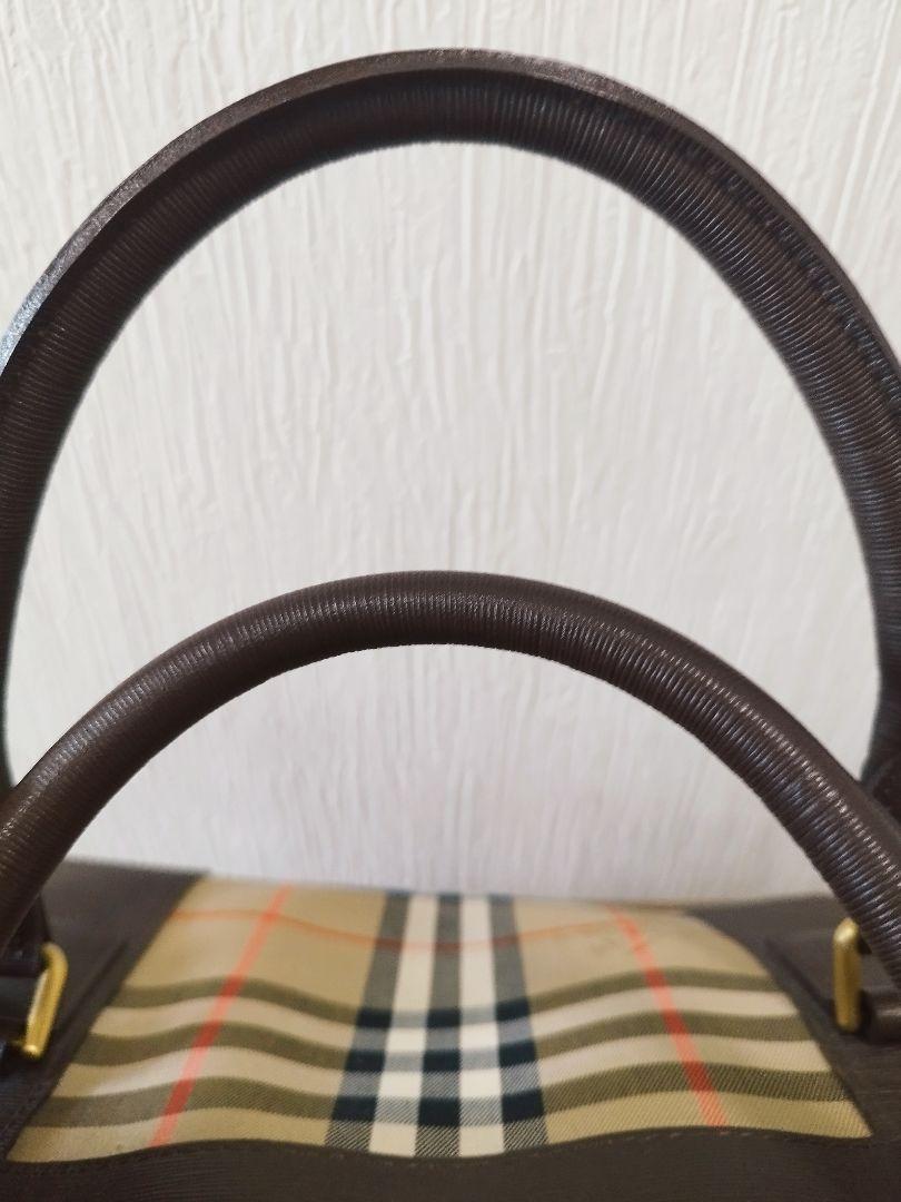 美品　BURBERRY　ボストンバッグ　ポーチ付き　ノバチェック