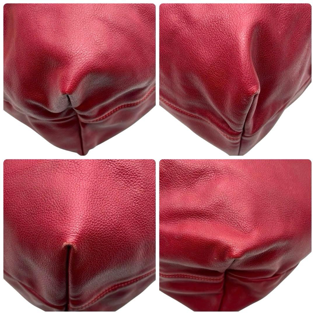 良品◎ ロンシャン ボストンバッグ チャーム付き 大容量 旅行 レッド レザー 良品◎ ロンシャン ボストンバッグ チャーム付き 大容量 旅行 レッド レザー