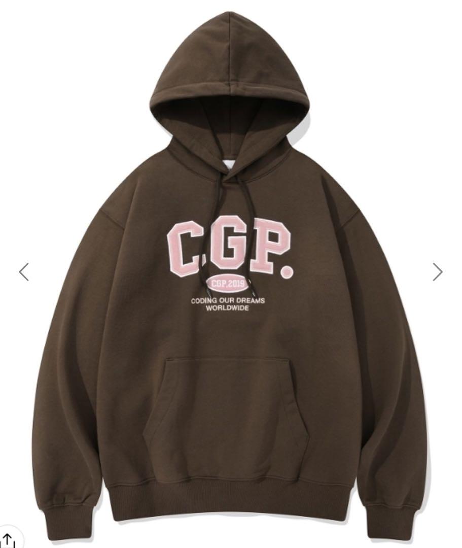 CGP. ダークブラウン フード付きパーカー