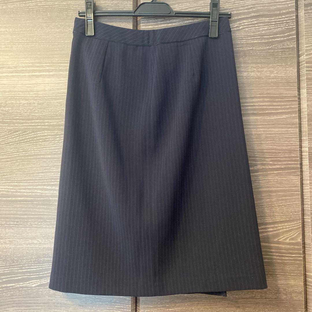 INDIVI ネイビー ストライプ ジャケット、パンツ、スカート3点セット