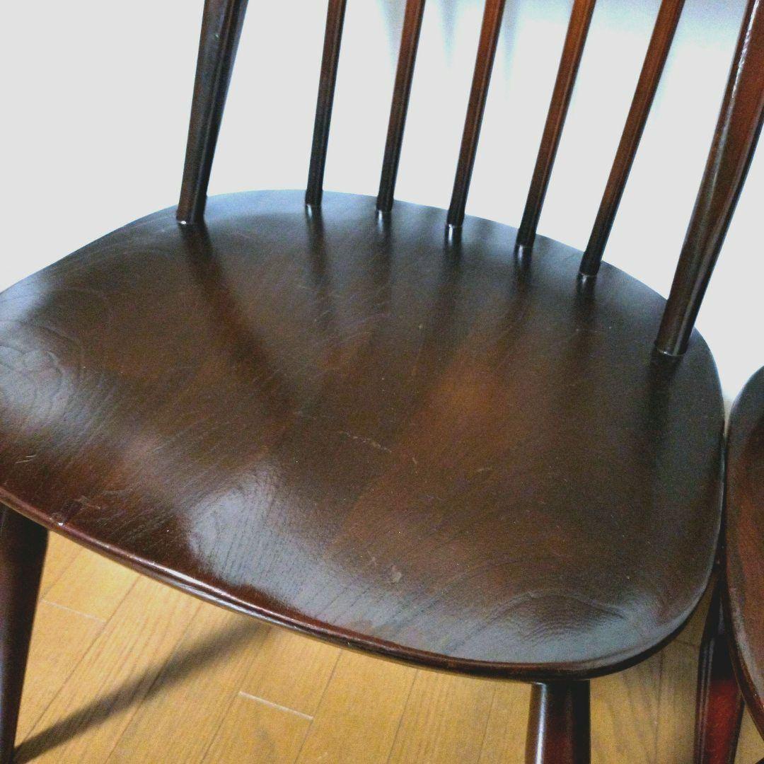 ERCOL　アーコール　クエーカーチェア　2脚　英国　ヴィンテージ　アンティーク