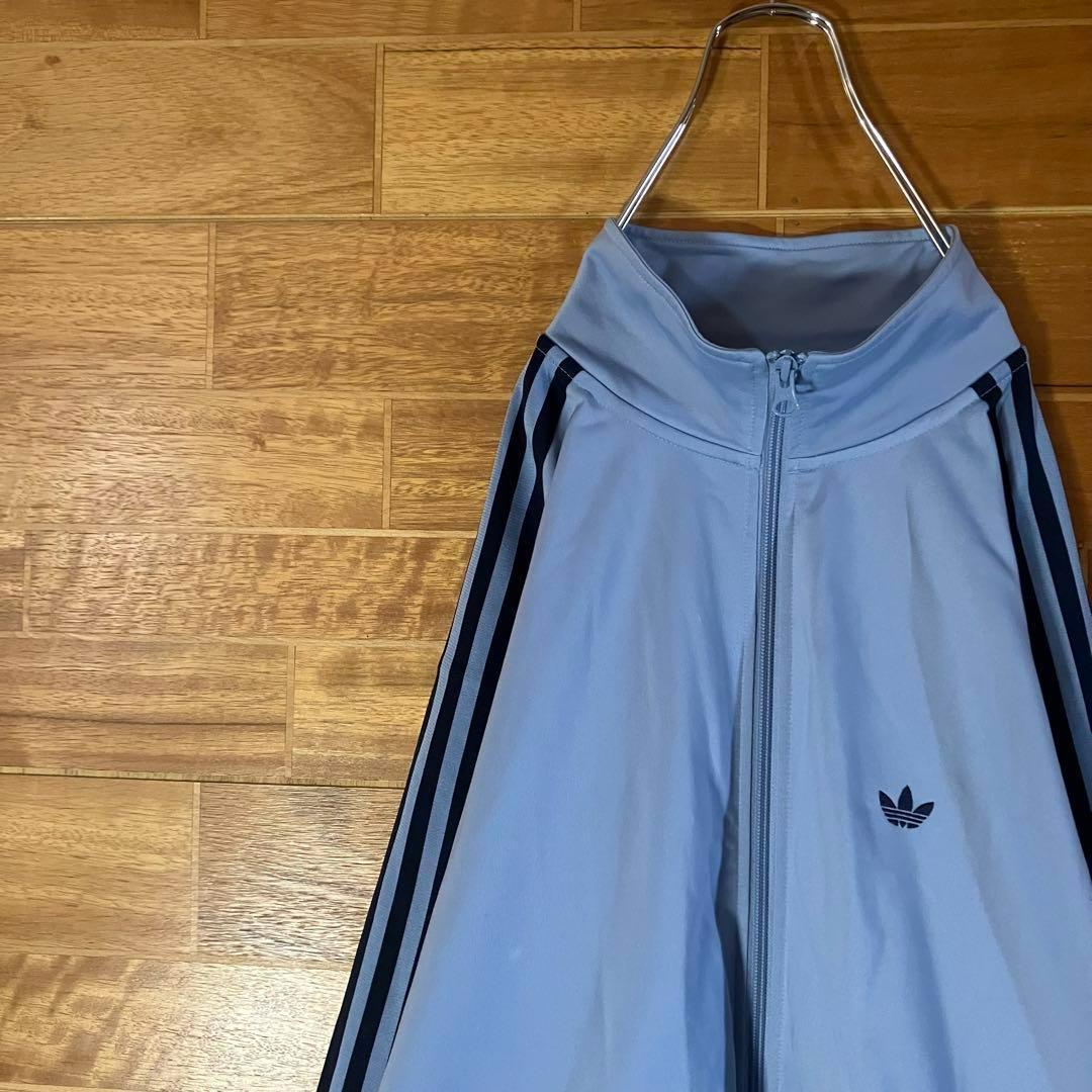 adidas トラックジャケット スカイブルー ベッケンバウアー L