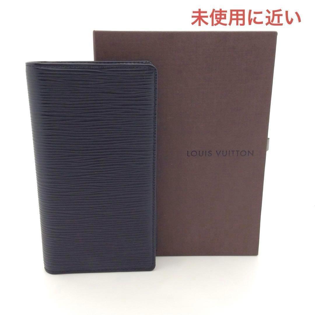 未使用に近い ルイヴィトン エピ 黒 メンズ レディース 手帳カバー 本物