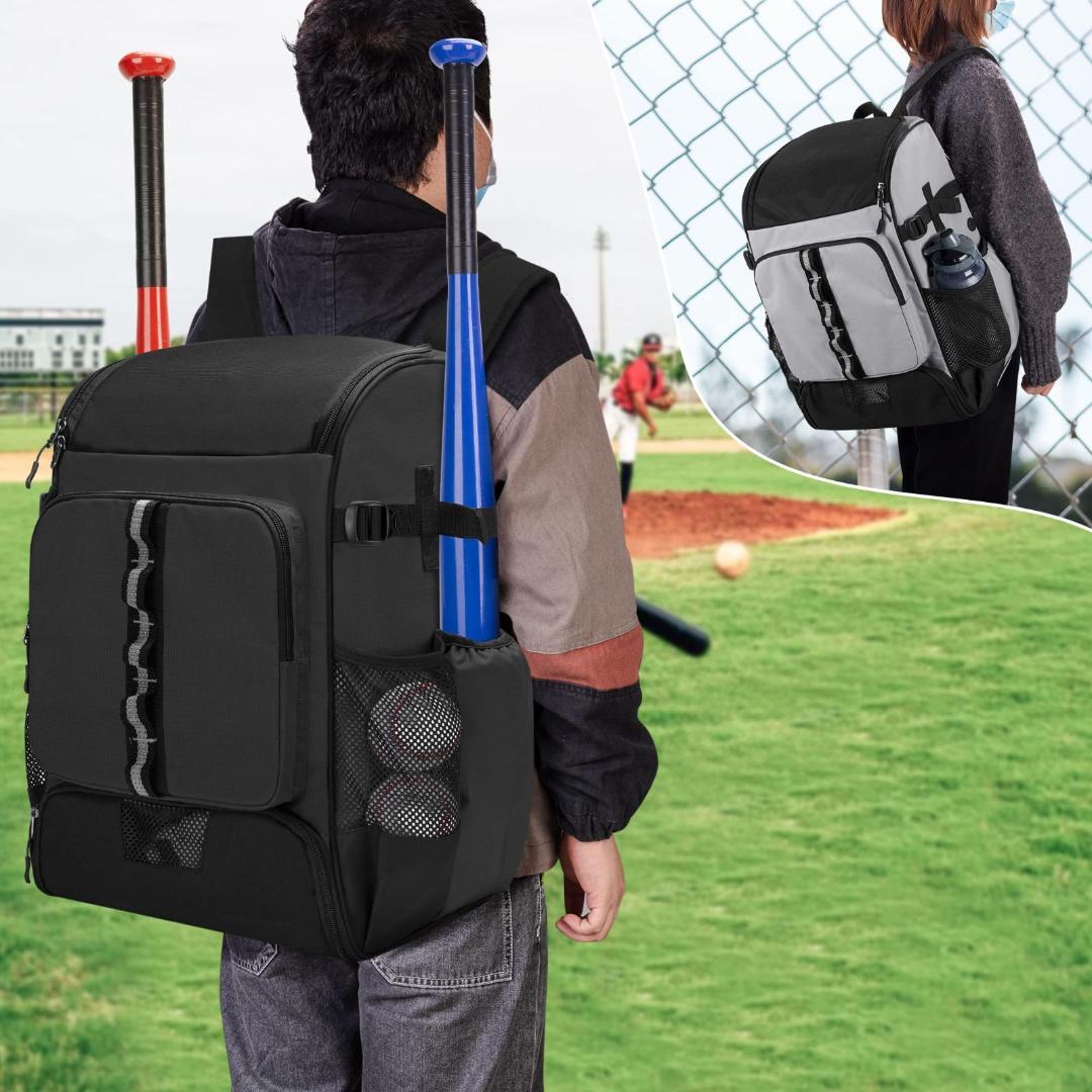 リュック シューズ収納付き 野球 4本バット収納 バックパック GOBUROS