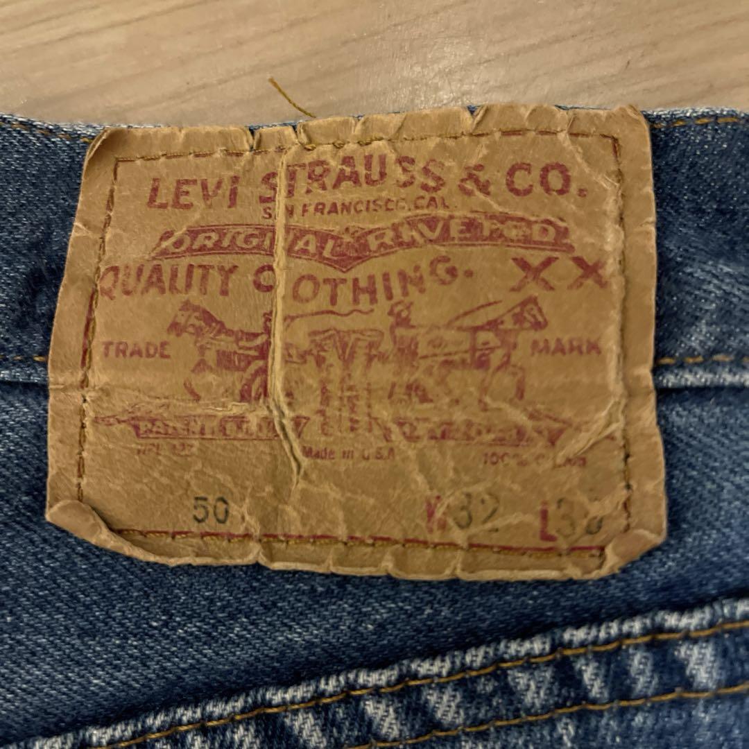 良品 LEVI'S リーバイス 501 BIGE 555 米国製 W32 L36