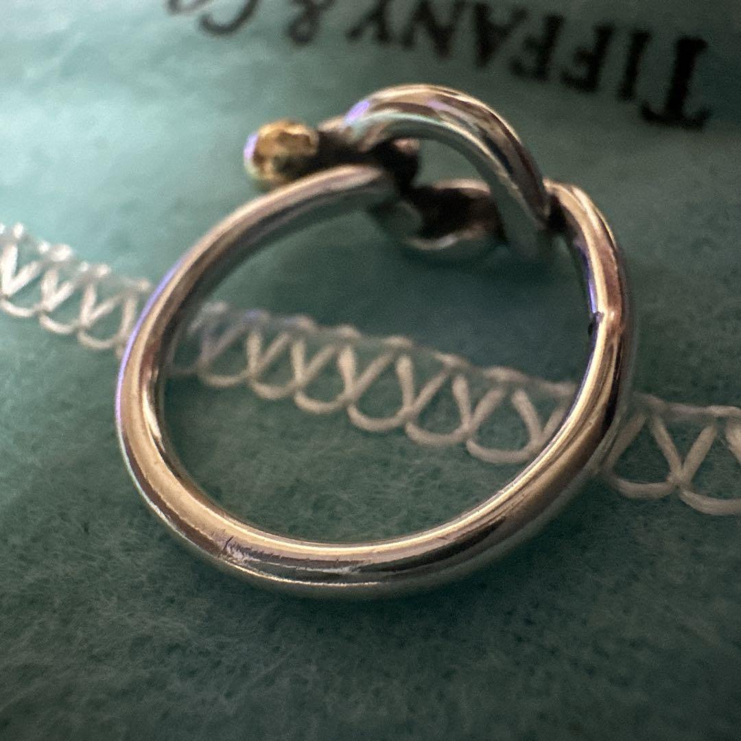 Tiffany&Co.ティファニーフック&アイ ラブノットリング 925/750