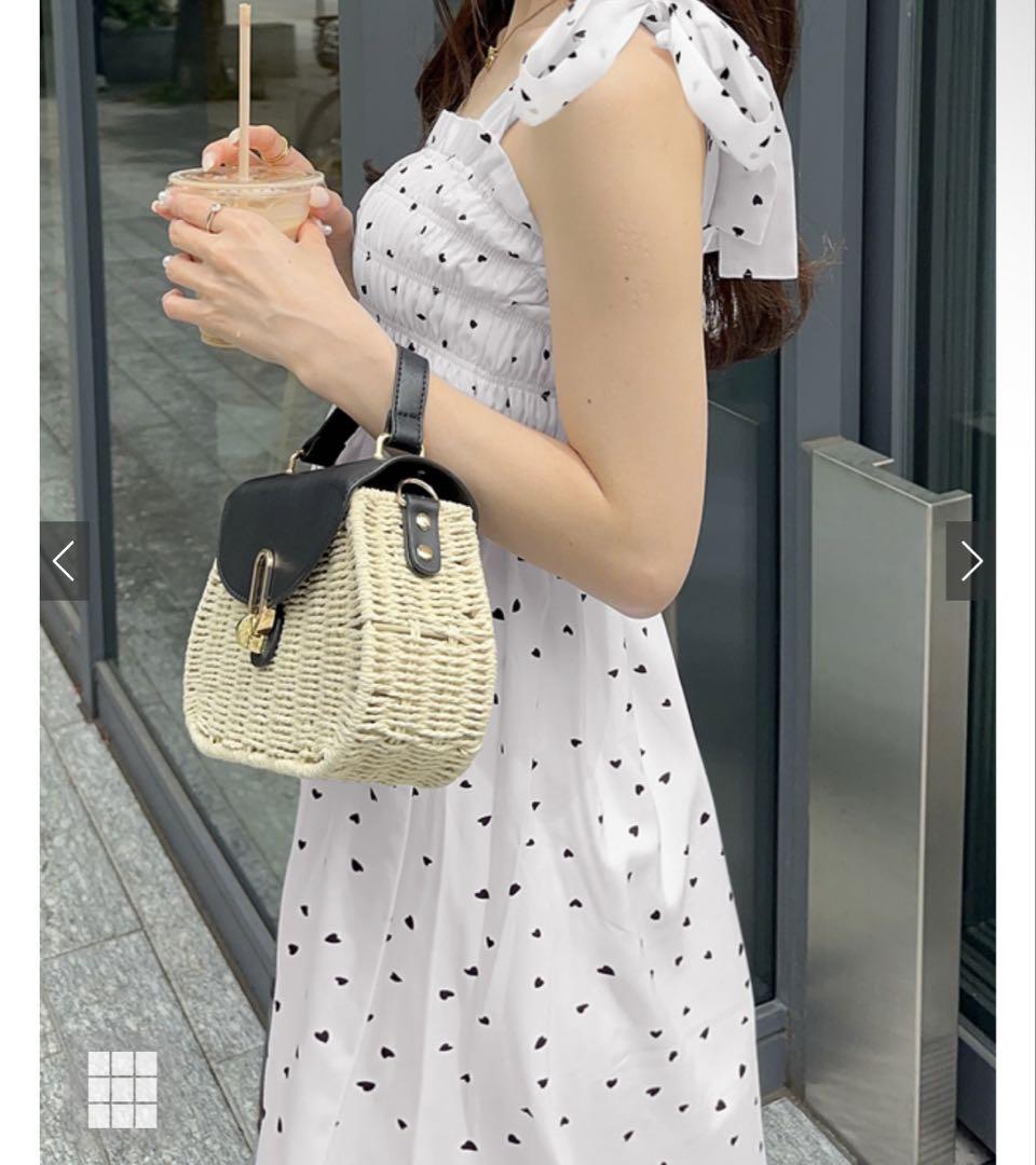 再販 ドット柄チュニックワンピース フリルワンピース 体型