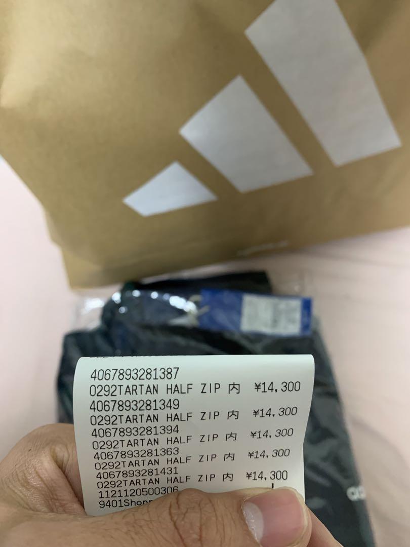IX1054 コーデュロイ タータン ハーフジップトップ adidas L