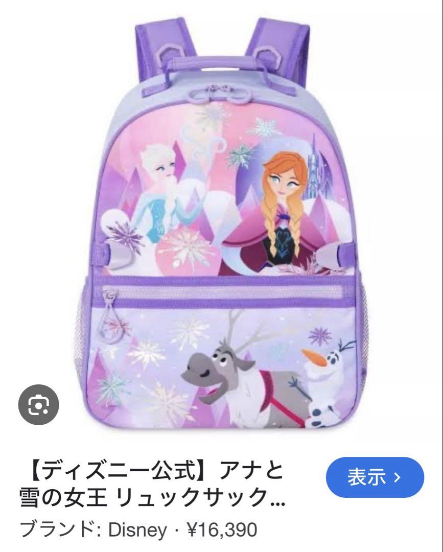 ディズニーリゾート ディズニーストア アナと雪の女王 リュック