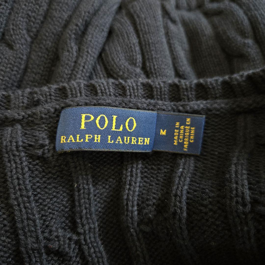 POLO RALPH LAUREN ラルフローレン ケーブルニット M ネイビー