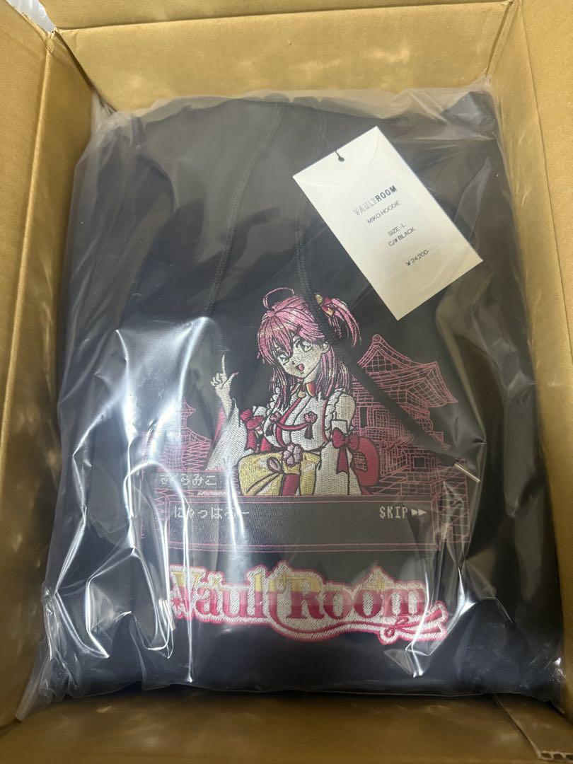 【新品】vault room さくらみこ MIKO HOODIE 黒 Lサイズ